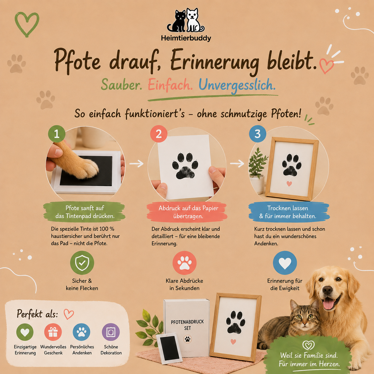 Pfotenabdruck-Set
