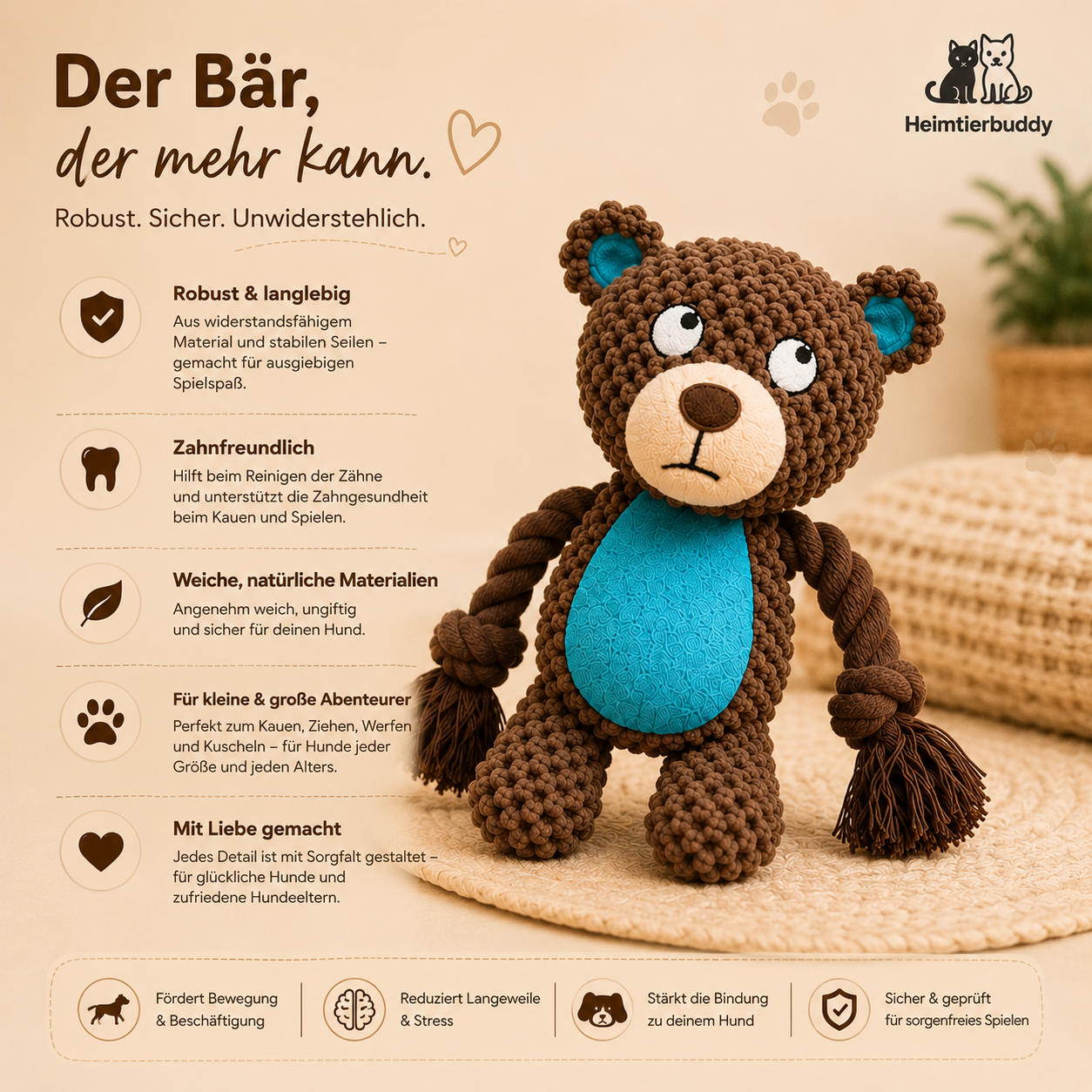 Spielbuddy - Robustes Ziehspielzeug
